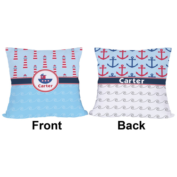 Light House & Waves Outdoor Pillow - 16x16