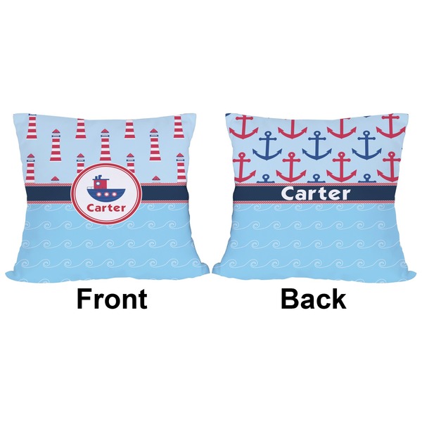 Light House & Waves Outdoor Pillow - 18x18