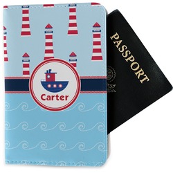 Light House & Waves Passport Holder - Fabric (Personalized)