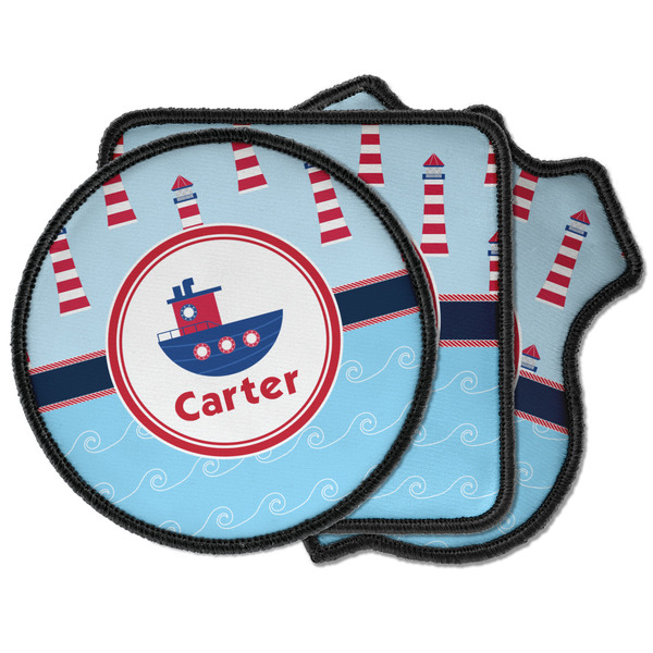 Custom Light House & Waves Iron on Patches (Personalized)