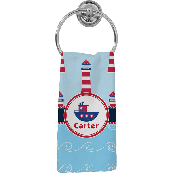 Custom Light House & Waves Hand Towel - Full Print (Personalized)