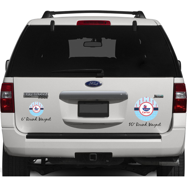 Light House & Waves Personalized Car Magnets on Ford Explorer