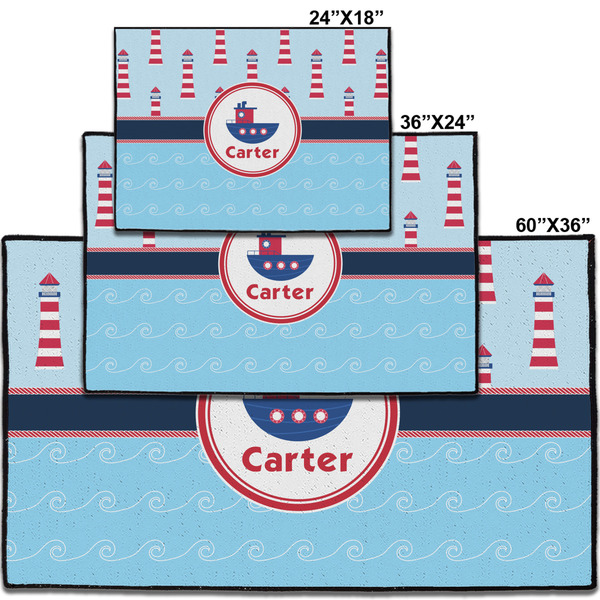 Light House & Waves Personalized Door Mat - Group Parent IMF