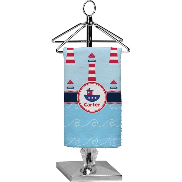 Custom Light House & Waves Finger Tip Towel - Full Print (Personalized)