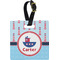 Light House & Waves Plastic Luggage Tag - Square w/ Name or Text
