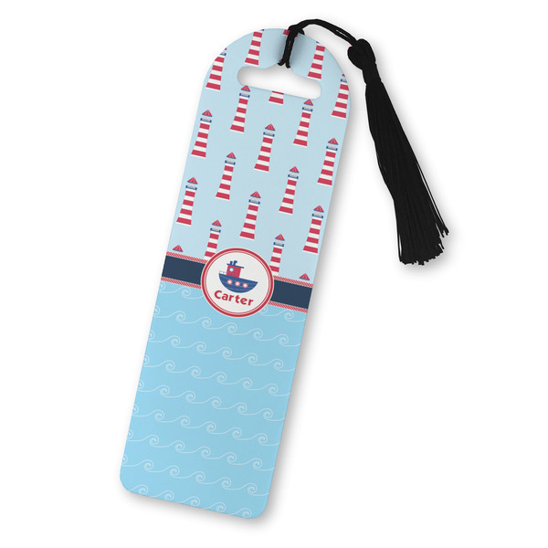 Custom Light House & Waves Plastic Bookmark (Personalized)