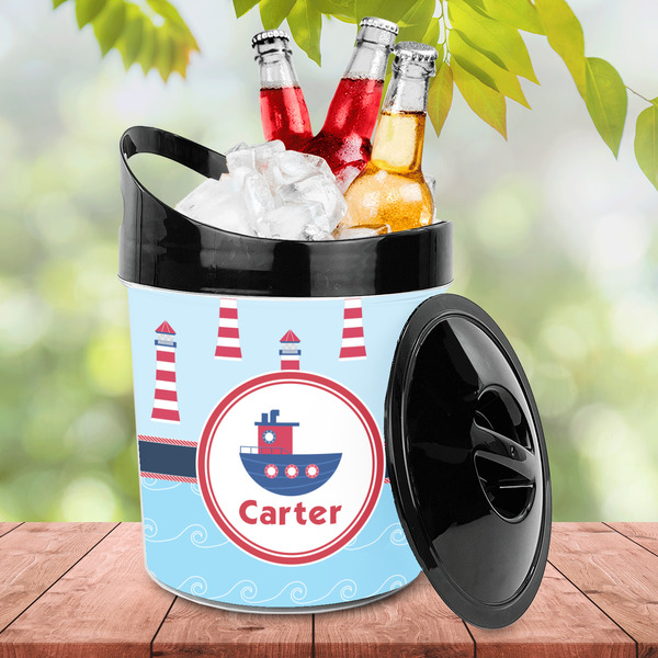 Light House & Waves Plastic Ice Bucket - LIFESTYLE