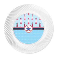 Light House & Waves Plastic Party Dinner Plates - 10" (Personalized)
