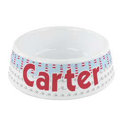Light House & Waves Plastic Dog Bowl - Small (Personalized)