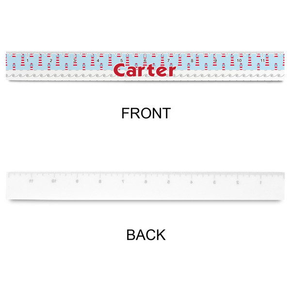 Light House & Waves Plastic Ruler - 12" - APPROVAL