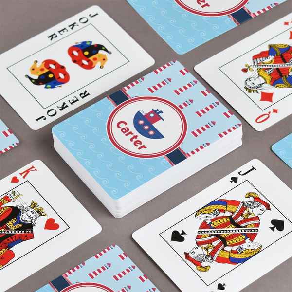 Light House & Waves Playing Cards - Front & Back View