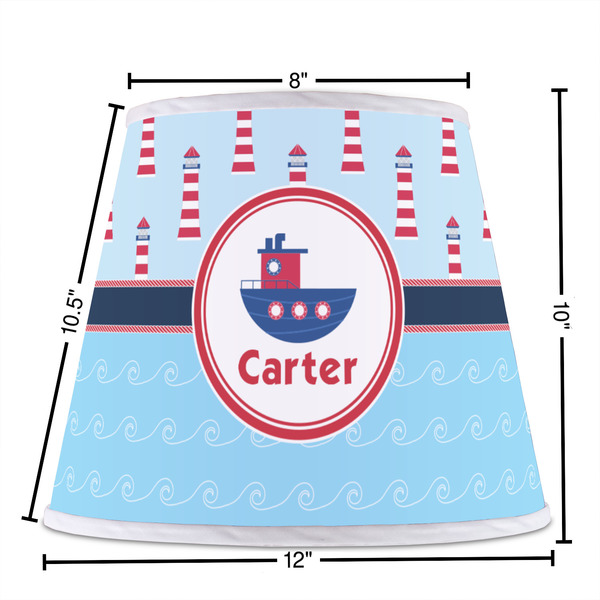 Light House & Waves Poly Film Empire Lampshade - Dimensions