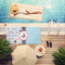 Light House & Waves Pool Towel Lifestyle