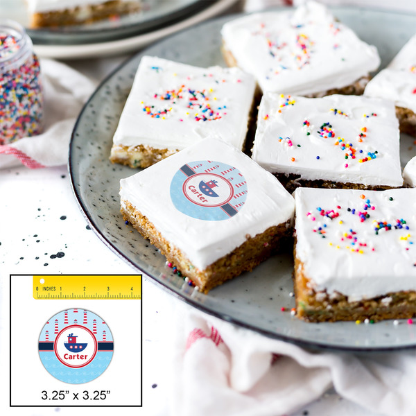 Light House & Waves Printed Icing Circle - Large - In Context