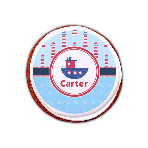 Light House & Waves Printed Icing Circle - XSmall - On Cookie