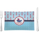 Light House & Waves Rectangular Glass Lunch / Dinner Plate - Single or Set (Personalized)