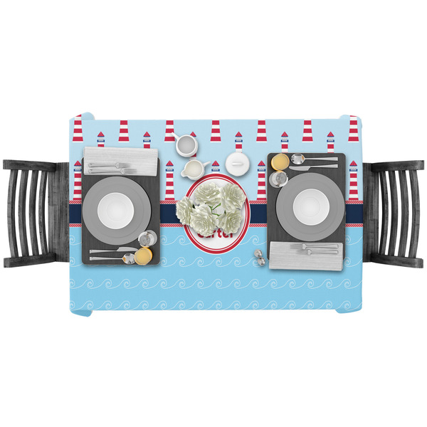 Light House & Waves Rectangular Tablecloths - LIFESTYLE