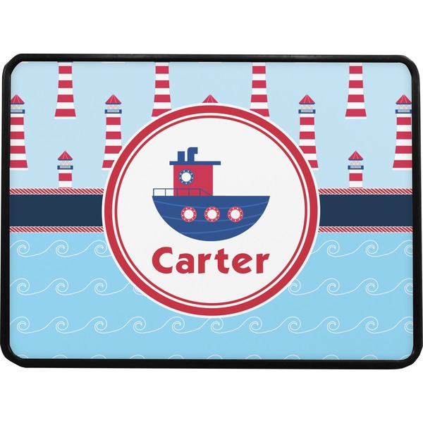 Light House & Waves Rectangular Trailer Hitch Cover (Personalized)