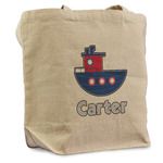 Light House & Waves Reusable Cotton Grocery Bag - Single (Personalized)