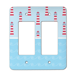 Light House & Waves Rocker Style Light Switch Cover - Two Switch
