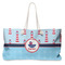 Light House & Waves Large Tote Bag with Rope Handles (Personalized)
