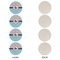 Light House & Waves Round Linen Placemats - APPROVAL Set of 4 (single sided)