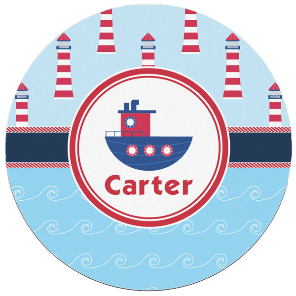 Light House & Waves Round Mousepad - APPROVAL