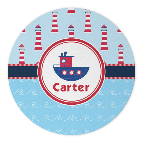 Light House & Waves Round Paper Coaster - Approval