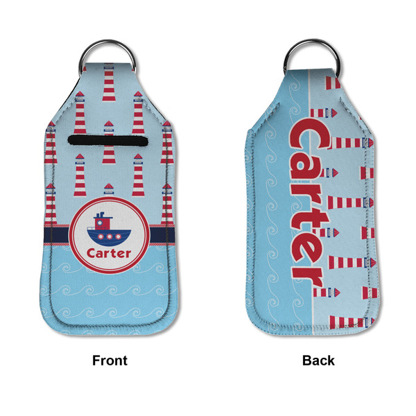 Light House & Waves Sanitizer Holder Keychain - Large APPROVAL (Flat)