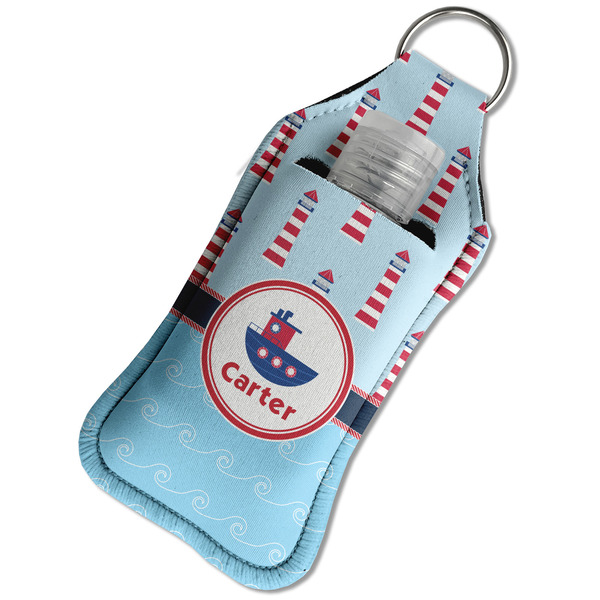 Light House & Waves Sanitizer Holder Keychain - Large in Case