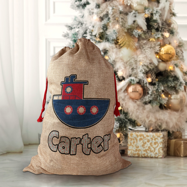 Light House & Waves Santa Bag - Lifestyle