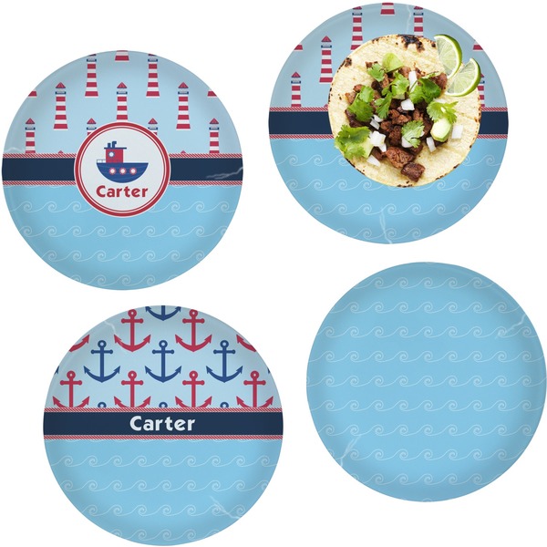 Light House & Waves Set of Lunch / Dinner Plates
