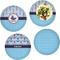 Light House & Waves Set of 4 Glass Lunch / Dinner Plate 10" (Personalized)
