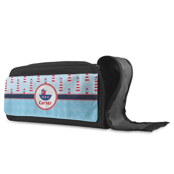 Light House & Waves Shoe Bags - ANGLE (Open)