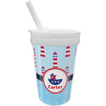 Light House & Waves Sippy Cup with Straw (Personalized)