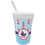 Light House & Waves Sippy Cup with Straw (Personalized)
