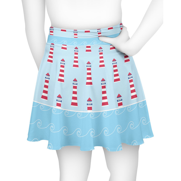 Light House & Waves Skater Skirt - Back