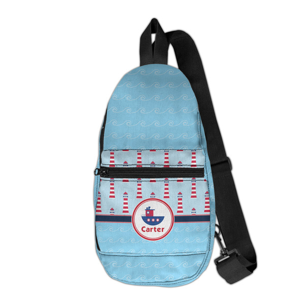 Custom Light House & Waves Sling Bag (Personalized)
