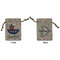 Light House & Waves Small Burlap Gift Bag - Front & Back (Personalized)