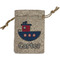 Light House & Waves Small Burlap Gift Bag - Front (Personalized)