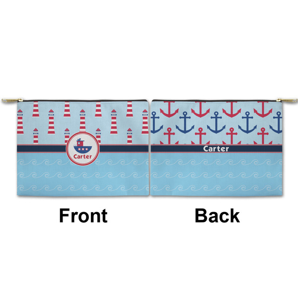 Light House & Waves Small Zipper Pouch Approval (Front and Back)