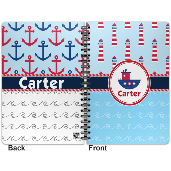 Light House & Waves Spiral Journal 7 x 10 - Apvl