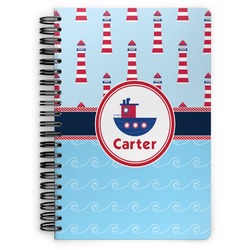 Light House & Waves Spiral Notebook (Personalized)