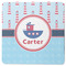 Light House & Waves Square Rubber Backed Coaster (Personalized)