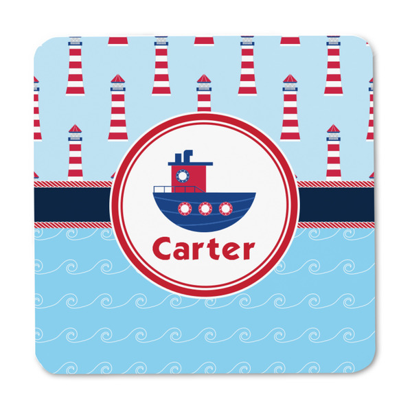 Light House & Waves Square Fridge Magnet - FRONT