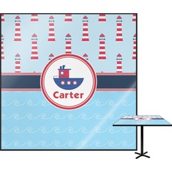 Light House & Waves Square Table Top - 30" (Personalized)