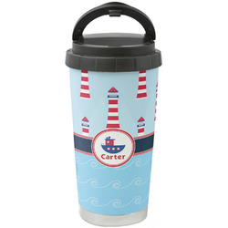 Light House & Waves Stainless Steel Coffee Tumbler (Personalized)