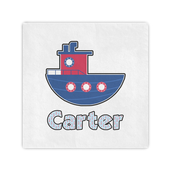 Custom Light House & Waves Standard Cocktail Napkins (Personalized)