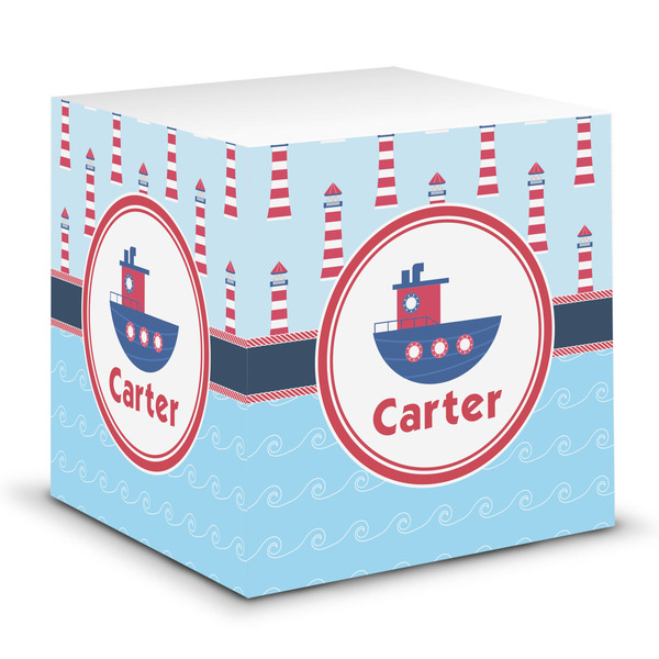 Custom Light House & Waves Sticky Note Cube (Personalized)