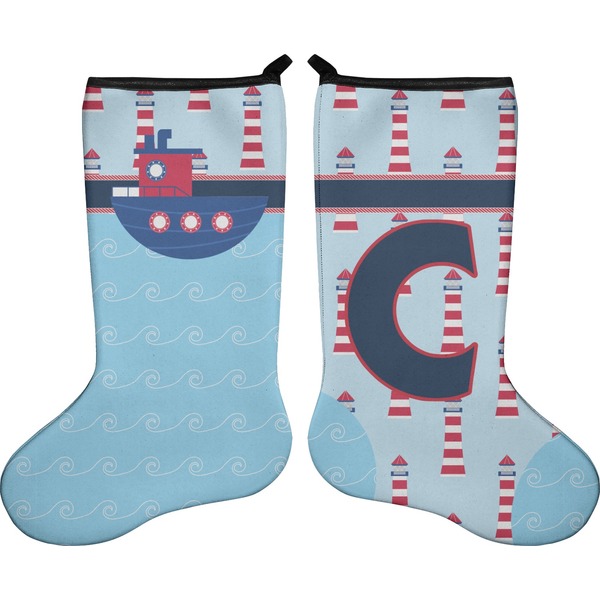 Light House & Waves Stocking - Double-Sided - Approval